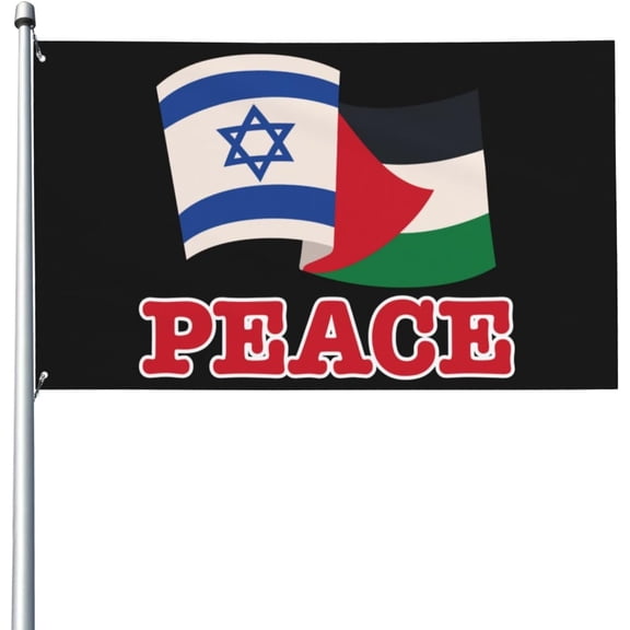 Peace In The Middle East Flag Sign 3x5 Flag Banner For Yard Room Decor No Flagpole P10