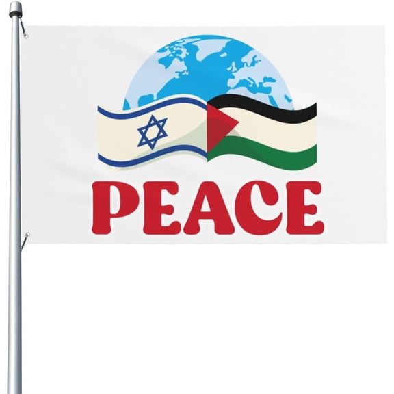 Peace In The Middle East Flag Sign 3x5 Flag Banner For Yard Room Decor No Flagpole P20