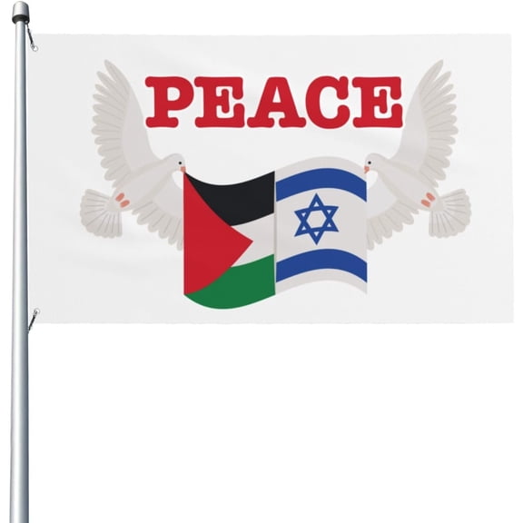 Peace In The Middle East Flag Sign 3x5 Flag Banner For Yard Room Decor No Flagpole P28