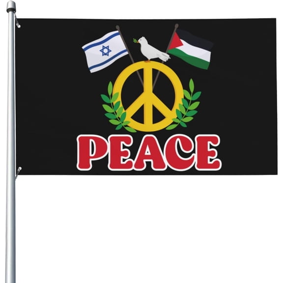 Peace In The Middle East Flag Sign 4x6 Flag Banner For Yard Room Decor No Flagpole P22