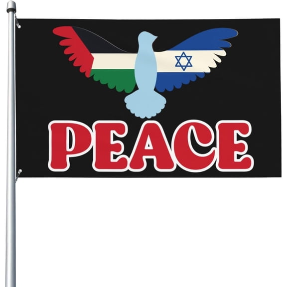 Peace In The Middle East Flag Sign 4x6 Flag Banner For Yard Room Decor No Flagpole P2
