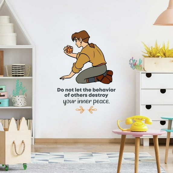 Peace Jim Hawkins Treasure Planet Quote Cartoon Quotes Decors Wall Sticker Art Design Decal Girls Boys Kids Room Bedroom Nursery Kindergarten Home Decor Stickers Wall Art Vinyl Decoration (20x18 inch)