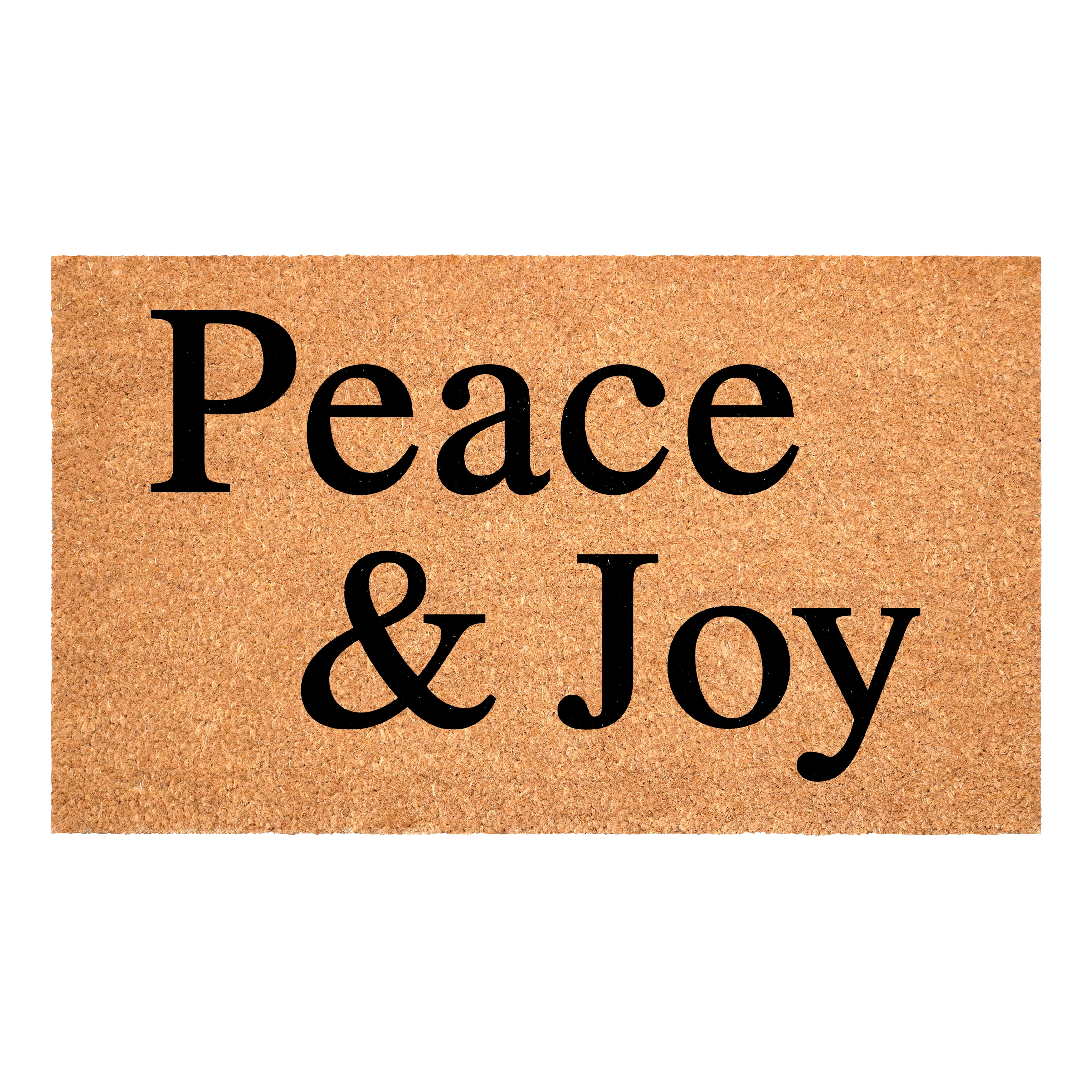 Peace & Joy Doormat, 17" x 29"