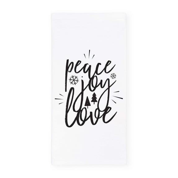 Peace, Joy, Love Christmas Kitchen Tea Towel
