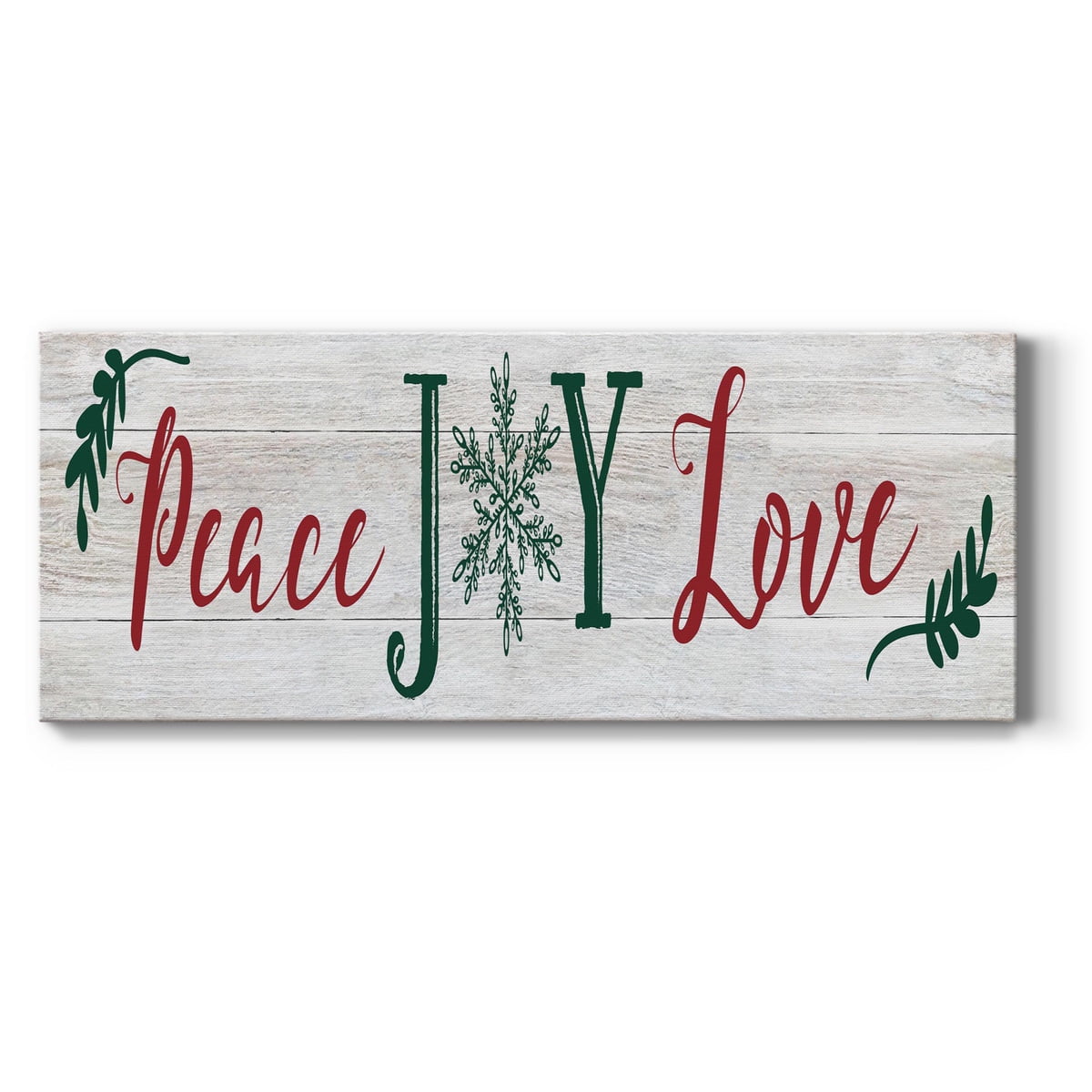 Peace Joy Love Premium Gallery Wrapped Canvas - Ready to Hang