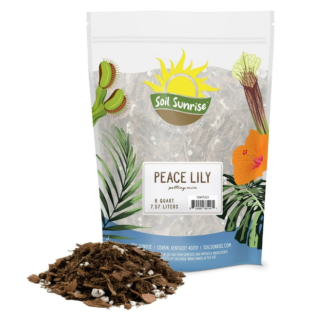 Peace Lily Potting Soil Mix (8 Quarts), for Planting, Growing, or