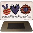 thumbnail image 1 of Peace Love America Novelty Metal Magnet 3.5" x 2" Magnet (M), 1 of 1