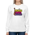 thumbnail image 1 of Peace Love And Music Hoodie Women -SPIdeals Designs, Female 3X-Large, 1 of 4