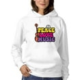 thumbnail image 1 of Peace Love And Music Sweatshirt Women -SPIdeals Designs, Female 5X-Large, 1 of 4