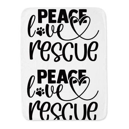 Peace Love And Rescue Blanket -Image by Shutterstock,