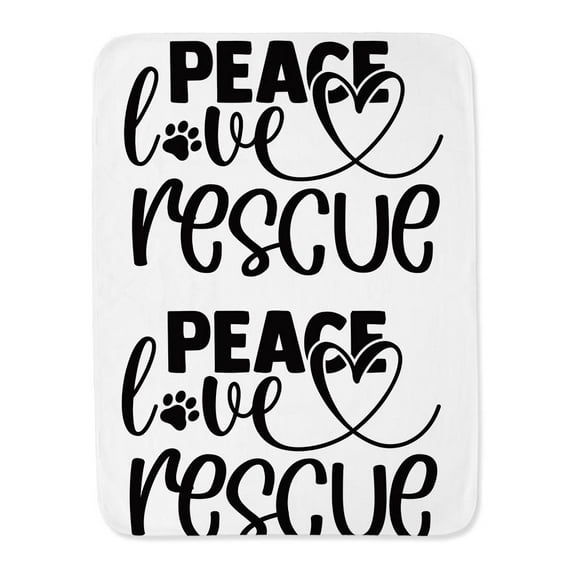 Peace Love And Rescue Blanket  -Image by Shutterstock,