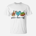 thumbnail image 1 of Peace Love Art Painting Palette Funny Art Teacher Gifts TShirt, 1 of 2