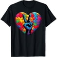 thumbnail image 1 of Peace Love Autism Awareness T-Shirt, 1 of 3