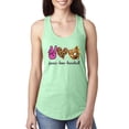 thumbnail image 1 of Peace Love Baseball Sports Ladies Racerback Tank Top, Mint, Medium, 1 of 5
