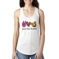 thumbnail image 1 of Peace Love Baseball Sports Ladies Racerback Tank Top, White, Small, 1 of 5