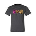 thumbnail image 1 of Peace Love Baseball Sports Men's Graphic T-Shirt, Heather Black, 3X-Large, 1 of 4
