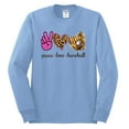 thumbnail image 1 of Peace Love Baseball Sports Mens Long Sleeve Shirt, Light Blue, XX-Large, 1 of 4