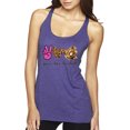 thumbnail image 1 of Peace Love Baseball Sports Tri-Blend Racerback Tank Top, Purple Rush, Small, 1 of 5