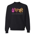 thumbnail image 1 of Peace Love Baseball Sports Unisex Crewneck Graphic Sweatshirt, Black, 3X-Large, 1 of 4
