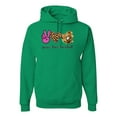 thumbnail image 1 of Peace Love Baseball Sports Unisex Graphic Hoodie Sweatshirt, Kelly, X-Large, 1 of 4