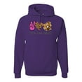 thumbnail image 1 of Peace Love Baseball Sports Unisex Graphic Hoodie Sweatshirt, Purple, Large, 1 of 4