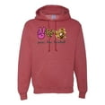 thumbnail image 1 of Peace Love Baseball Sports Unisex Graphic Hoodie Sweatshirt, Vintage Heather Red, X-Large, 1 of 4
