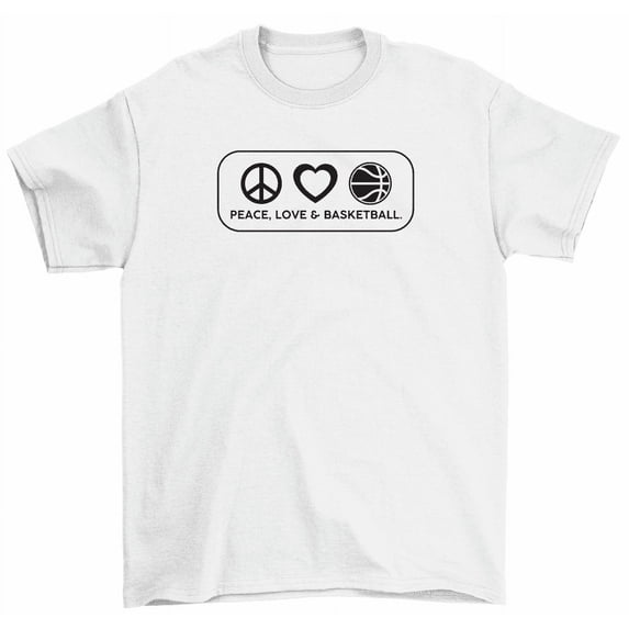 Peace Love Basketball Peace Symbol Basketball Fan Unisex T-Shirt