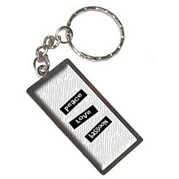 Peace Love Bassoon Keychain Key Chain Ring