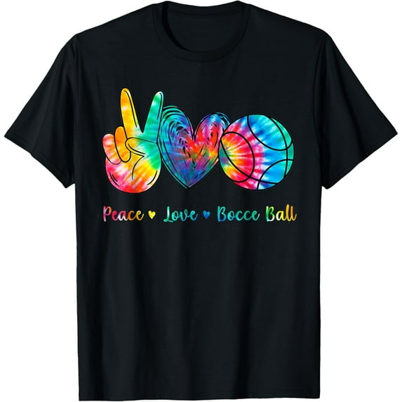 Peace Love Bocce Ball Tie Dye T-Shirt