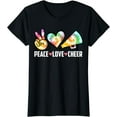 thumbnail image 1 of Peace Love Cheer Shirt Cheerleading Lover Cheerleader Gifts T-Shirt, 1 of 4
