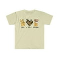 thumbnail image 1 of Peace Love Chocolate Softstyle T-Shirt,  Valentines Day Shirt, 1 of 2