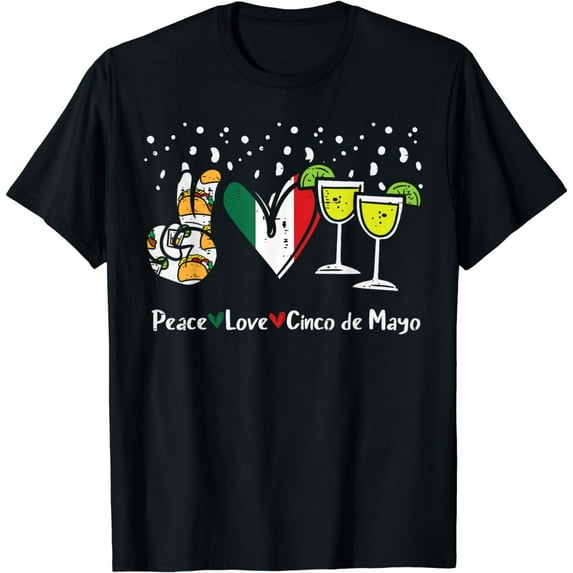 Peace Love Cinco De Mayo Party Fiesta Mexican Women T-Shirt