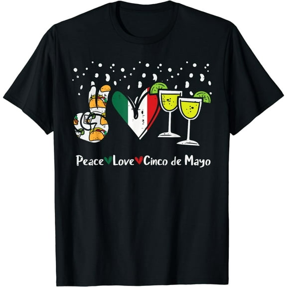 Peace Love Cinco De Mayo Party Fiesta Mexican Women T-Shirt