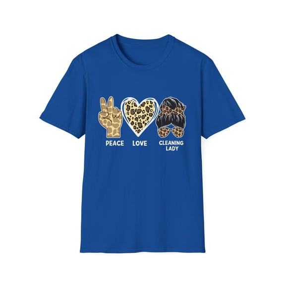 Peace Love Cleaning Lady Housekeeper Expert Housekeeping TShirt