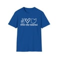 thumbnail image 1 of Peace Love Cleveland, Gildan Unisex Softstyle T-Shirt, Graphic Tee, S-3XL, 1 of 3