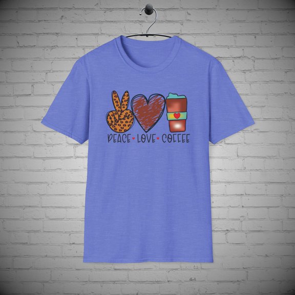 Peace Love Coffee T-shirt, Caffeine Java lover tee, Coffee lovers Gift