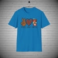 thumbnail image 1 of Peace Love Coffee T-shirt, Caffeine Java lover tee, Coffee lovers Gift, 1 of 1