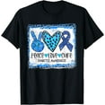 thumbnail image 1 of Peace Love Cure Blue Ribbon T1D Type 1 Diabetes Awareness T-Shirt, 1 of 4
