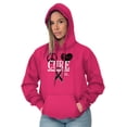 thumbnail image 1 of Peace Love Cure Breast Cancer Aware Hoodie Sweatshirt Women Brisco Brands M, 1 of 6