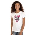 thumbnail image 1 of Peace Love Cure Breast Cancer Aware Womens Fitted Plus Size Graphic Tee Brisco Brands 3X, 1 of 5