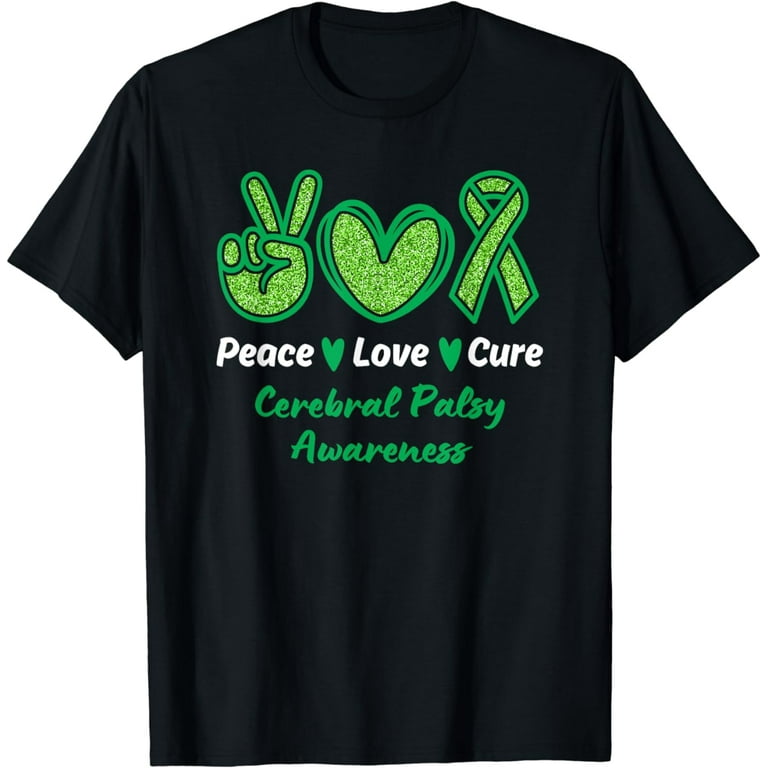Peace Love Cure Cerebral Palsy Awareness T-Shirt Peace Love Cure Cerebral Palsy Awareness T-Shirt
