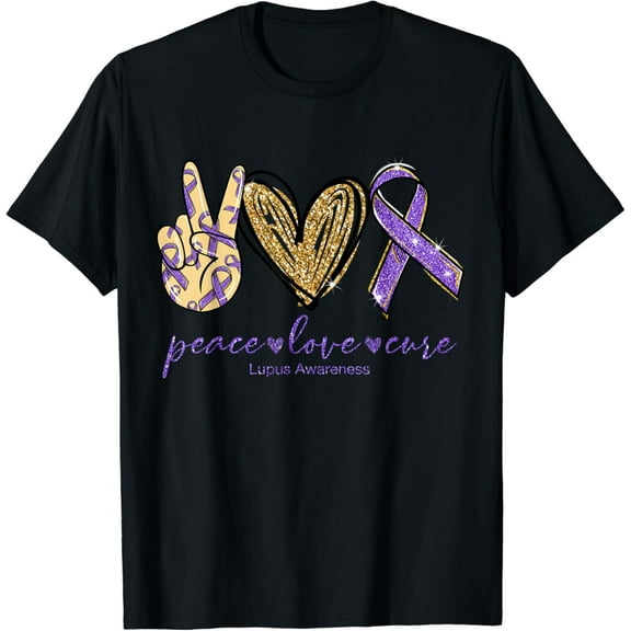 Peace - Love - Cure Lupus Awareness Gift T-Shirt