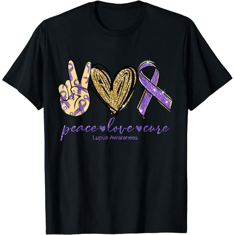 Peace Love Cure Funny Lupus Awareness T-Shirt Peace Love Cure Funny Lupus Awareness T-Shirt