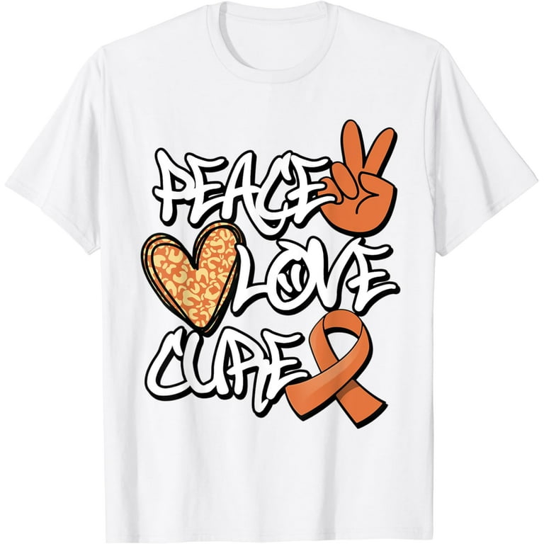 Peace Love Cure Multiple Sclerosis Awareness T-Shirt Peace Love Cure Multiple Sclerosis Awareness T-Shirt