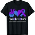 thumbnail image 1 of Peace Love Cure Rheumatoid Arthritis Awareness RA Support T-Shirt, 1 of 4