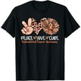 thumbnail image 1 of Peace Love Cure Sunflower Endometrial Cancer Awareness T-Shirt, 1 of 3