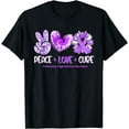 thumbnail image 1 of Peace Love Cure Sunflower Pulmonary Hypertension Awareness T-Shirt, 1 of 3