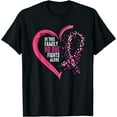 thumbnail image 1 of Peace Love Cure hearted Pink Ribbon Breast Cancer Awareness T-Shirt Black Large, 1 of 4