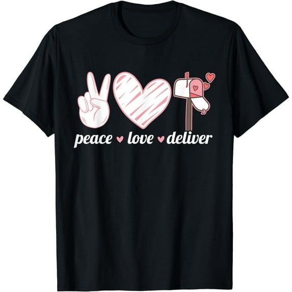 Peace Love Deliver Postal Worker Ballot Voting By Mail T-Shirt
