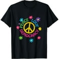 thumbnail image 1 of Peace Love Democracy T-Shirt men and women can wear, black, white, gifts, 1 of 4